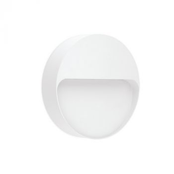 Spazio Wall Light 4495.4.30.31 Intake Round 3000K Outdoor Light 7.2W White