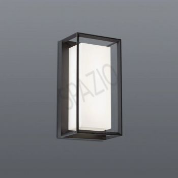 Spazio 4511.3030 Evera 12W Exterior, LED wall fitting with die-cast aluminium body and polycarbonate diffuser. Includes integrated LED driver Black