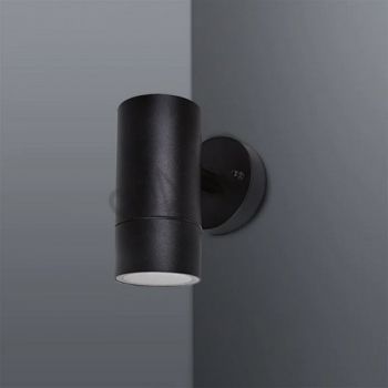 Spazio 4530.1.30 Paulie 2 UP or Down facing 316 stainless steel GU10 wall fitting Black