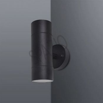 Spazio 4530.2.30 Paulie 2 UP or Down facing 316 stainless steel GU10 wall fitting Black