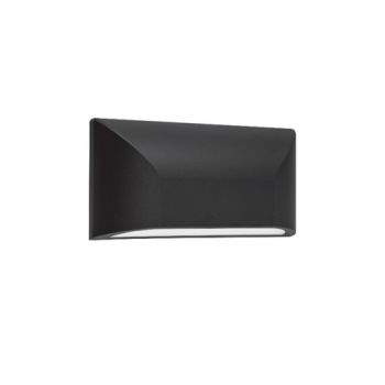 Spazio Wall Light 4540.3.06.30 UNA CTC Exterior, Colour temperature changing wall fitting with ABS body and Polycarbonate diffuser, includes LED driver Black