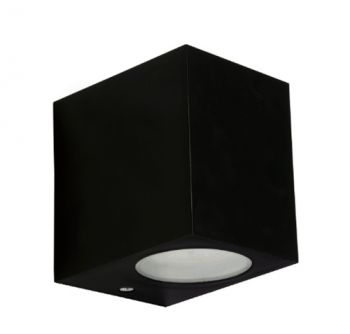 Spazio Outdoor Wall Light 4543.1.30, 4543.1.31, 4543.1.50 Block Wall fitting with aluminium body and tempered glass diffuser 10W (Multiple Colours/Finishes)