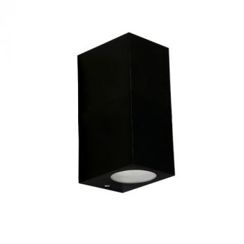 Spazio Outdoor Wall Light WYN-4543.2.30 Block 2 Wall fitting with aluminium body and tempered glass diffuser 2x10W Black