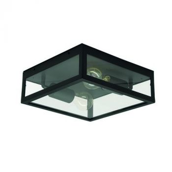 Spazio Ceiling Light 4559.30 Rubik Ceiling Fitting With 201 Stainless Steel Body And Tempered Glass Diffuser