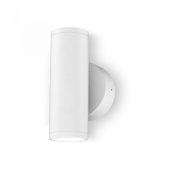 Spazio Wall Light WYN-4567.3031 Trama Up and down exterior wall fitting with aluminium body and tempered glass diffuser 3000K 2x14W White