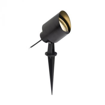 Spazio Spot Light 4568.2.30 Sky Spike Exterior Gu10 Spot Fitting With Spike, Polycarbonate And Abs Body And Glass Diffuser Black