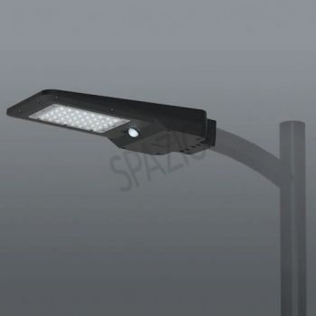 Spazio 4615.1530 15W Sunstreet 1750Lm Solar Powered street light with UV protected and fire-proof ABS and Polycarbonate body and polycarbonate diffuser Black