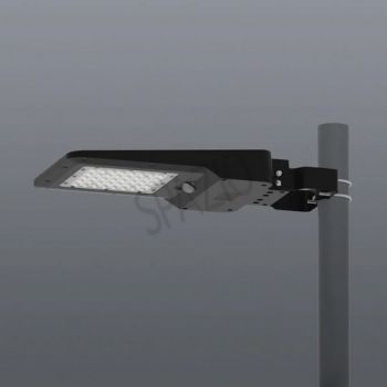 Spazio 4615.2530 25W Sunstreet 3260Lm Solar Powered street light with UV protected and fire-proof ABS and Polycarbonate body and polycarbonate diffuser Black
