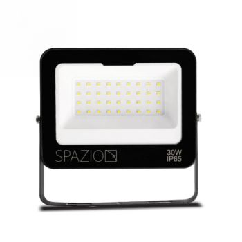 Spazio Flood Light 4627.30.40.30 Ktm2 High Power LED Spot With Aluminium Body And Glass Diffuser. 180° Tilt And 120° Beam Angle 30W IP65 Black