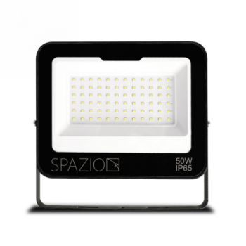 Spazio Flood Light 4627.50.40.30 Ktm2 High Power LED Spot With Aluminium Body And Glass Diffuser. 180° Tilt And 120° Beam Angle 50W IP65 Black