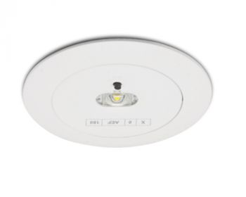 Spazio Sign 4651 Emergency Led Light Recessed Downlight With Polycarbonate Body And Diffuser