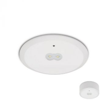 Spazio Sign 4652 Emergency Led Light Recessed Or Surface Downlight With Polycarbonate Body And Diffuser