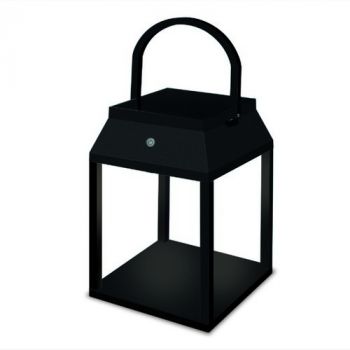 Spazio Table Lamp 4668.3030 Sunlume Rechargeable Dimmable Solar Lantern With Die-Cast Aluminium Body And Clear Polycarbonate Diffuser