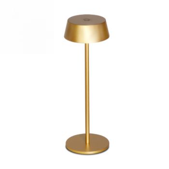 Spazio Table Lamp 4679.3010 Lola Pro Decorative, Rechargeable Lamp With Aluminium Body And Polycarbonate Diffuser IP54 Gold