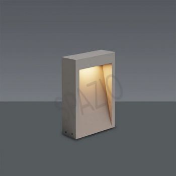 Spazio 4710.30.01 Cinder A Exterior LED bollard with cement body and acrylic lens diffuser. Integral driver included Natural Concrete