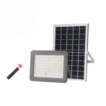 Spazio Flood Light 4750.15040 Sunwave Solar 1500Lm - 4000K Exterior, Solar Rechargeable Flood With Abs And Aluminium Body IP65 Grey