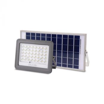 Spazio Flood Light 4750.9040 Sunwave Solar 600lm 90W Exterior, solar rechargeable flood with ABS and Aluminium body and Polycarbonate diffuser 4000K