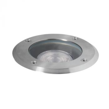Spazio Ground Light 5104.39 Diana Round Buried Fitting With 316 Stainless Steel Body And Tempered Glass Diffuser