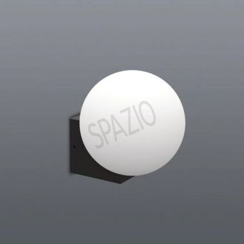 Spazio 5234.30, 5234.31 Comino Small Exterior wall fitting IP54 with aluminium body and glass orb shade (Multiple Colours/Finishes) Sand Black, Sand White