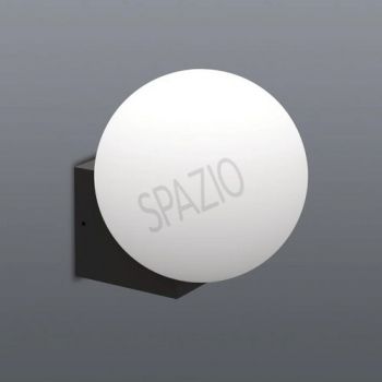 Spazio 5235.30, 5235.31 Comino Large exterior IP54 wall fitting with aluminium body and glass orb shade (Multiple Colours/Finishes) Sand Black, Sand White