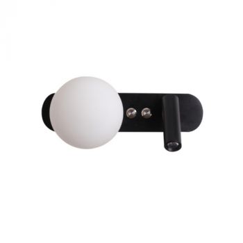 Spazio Wall Light 5243.1, 5243.2, 5243.3 Bellagio ﻿Interior wall fitting with marble and metal body and glass orb diffuser (Multiple Colours/Finishes)
