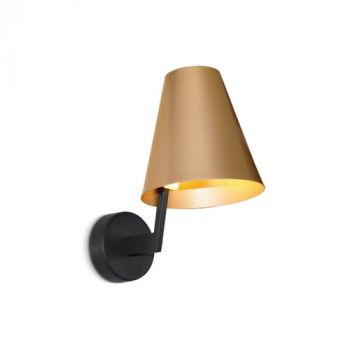 Spazio Wall Light 5244.1, 5244.2 Airone 6W Interior LED Wall fitting with metal body and metal shade (Multiple Colours/Finishes)