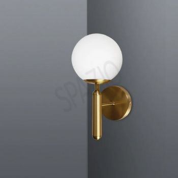 Spazio 5257.10, 5257.30 Cassia Interior, decorative wall fitting with metal body and glass orb shade (Multiple Colours/Finishes)