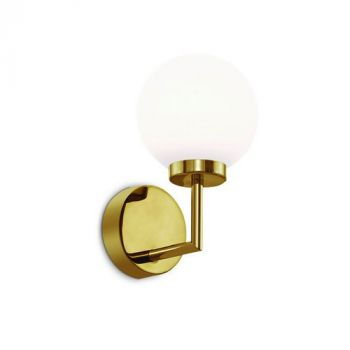 Spazio Wall Light 5277, 5277.30 Pearl Wall Fitting 6W with gold stainless steel base 3000K 6W (Multiple Colours/Finishes)