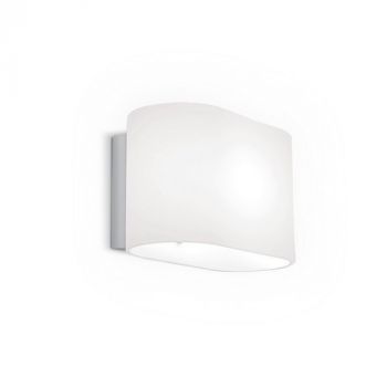 Spazio WYN-5279 Ice Wall Lamp Fitting With Opal Glass Shade And Chrome Stainless Steel Base
