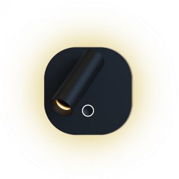 Spazio 8280.30, 8280.31 Genius Decorative, 3CCT, LED reading light with aluminium body, adjustable LED spot and indirect light source (Multiple Colours/Finishes) Black, White