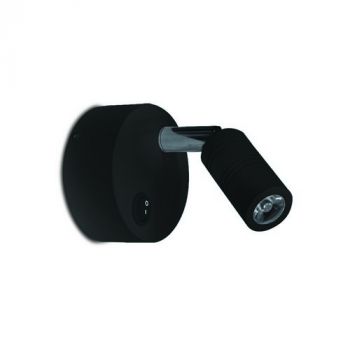 Spazio Wall Light 8283/3030 Nora Compact Reading lamp 3000K Matt 3W Black