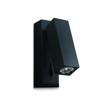 Spazio Wall Light 8287/3030 Prima bedside reading fitting 3W 3000K Matt Black