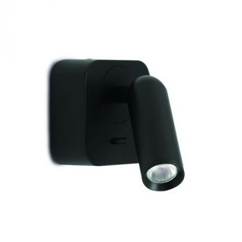 Spazio WYN-8292.3030 Compact LED reading Wall Light in metal 3W Sand Black