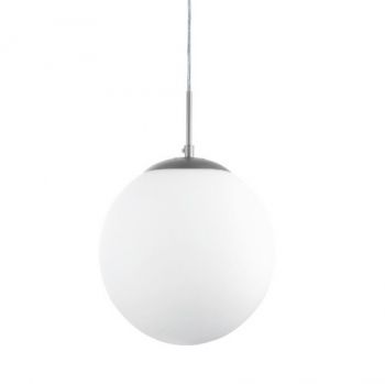 Spazio Pendant Lights 8541.200, 8541.200.10, 8541.200.30 Globe 200 40W with Opal glass shade, 2m suspension (Multiple Colours/Finishes)