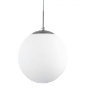 Spazio Pendant Lights 8541.250, 8541.250.10, 8541.250.30 Globe 250 40W with Opal glass shade, 2m suspension (Multiple Colours/Finishes)