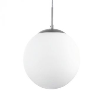Spazio Pendant Lights 8541.400, 8541.400.10, 8541.400.30 Globe 400 40W with Opal glass shade, 2m suspension (Multiple Colours/Finishes)