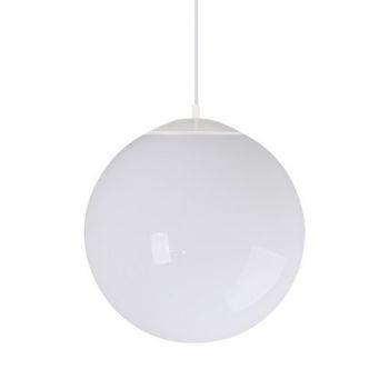 Spazio Pendant Lights 8546.4031 Palla Bianca large 400mm With Pmma Shade. 3m Suspension