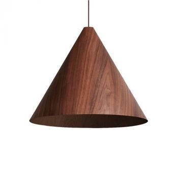 Spazio 8670.33.01,8670.33.02 Conica New Pendant With Veneer And Plywood Body. Includes 3M Suspension (Multiple Colours/Finishes)