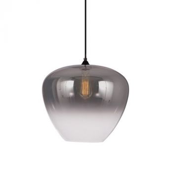 Spazio Pendant Lights 8672 Mallorca Pendant With Glass Shade And Metal Base. 3m Suspension