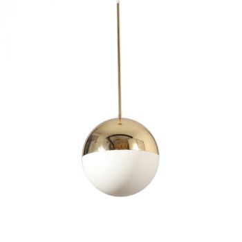 Spazio Pendant Lights 8673.3010, 8673.3030 Fifty50 Decorative orb Fitting with metal and glass shade 2.5m suspension Diam.300 (Multiple Colour/Finishes)
