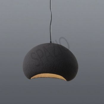 Spazio 8678.400.30 Cloud 400Mm Interior pendant with fibre glass shade and 3m suspension Black