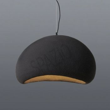 Spazio 8678.800.30 Cloud 800Mm Interior pendant with fibre glass shade and 3m suspension Black