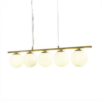 Spazio Linear Pendant Lights 8703.10, 8703.30 X5 5 Light linear interior Fitting 2.5M Suspension (Multiple Colour/Finishes)
