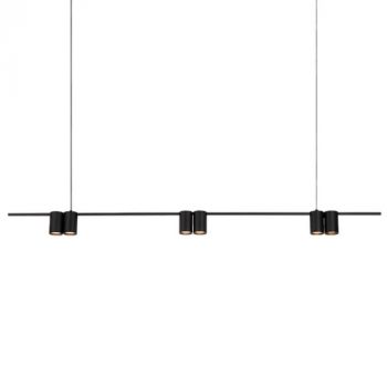 Spazio Pendant Lights 8712.1, 8712.2, 8712.3 Occhio 6 X 10W 6 Linear Aluminium (Multiple Colours/Finishes)