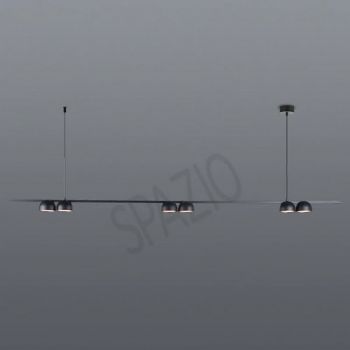 Spazio 8729.3030, 8729.3031, 8729.3010 Dallas 1500 230V  LED, linear pendant with aluminium body and 6 x 7W LED light sources (Multiple Colours/Finishes)