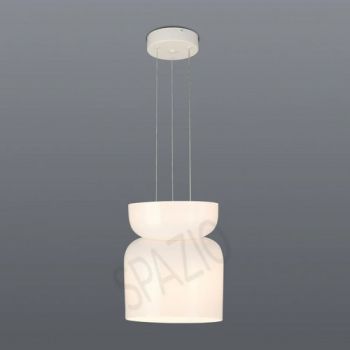 Spazio 8743.02 Strata 2 LED, Interior Pendant with metal base and Glass Shade Opal, Glass