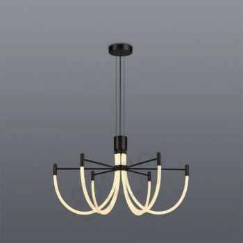 Spazio 8791.30 Fluxa LED Dimmable, Interior pendant with netal body and silicone diffuser Black, White