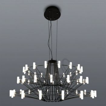 Spazio 8792.30, 8792.31 Axis LED Interior Pendant with metal body and acrylic diffuser (Multiple Colours/Finishes)