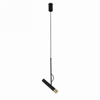 Spazio Pendant Lights 8797.1 1921 Modern LED Fitting with a metal body and polycarbonate diffuser Black and Gold