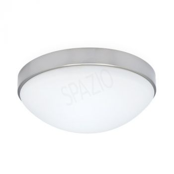 Spazio Ceiling Light 8888/1861 Troy Ceil Nickle Base Opal Glass Surface Mount 2x60W Nickel